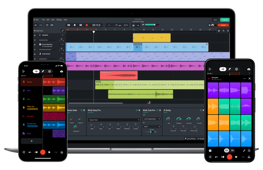 The best website to make beats online for free is BandLab